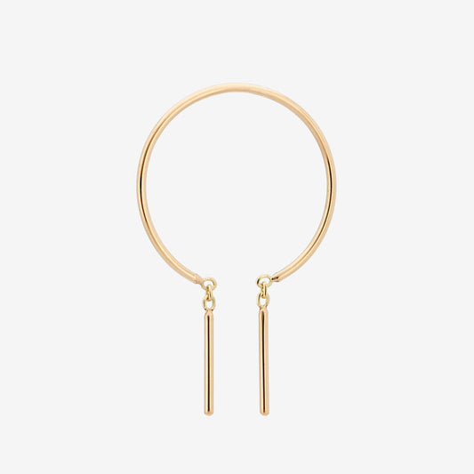 14k Solid Gold Chime Hoops