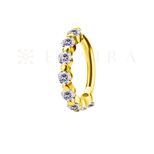 ELAIRA 18k Gold Bubble Band Clicker
