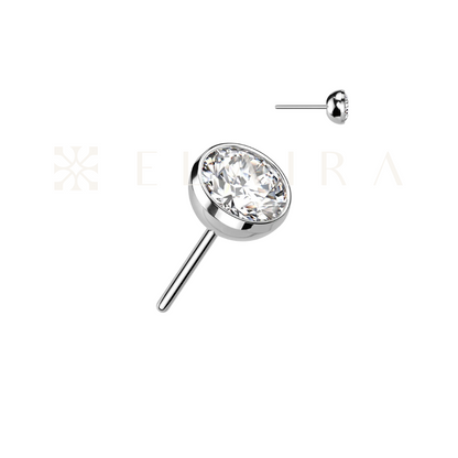 ELAIRA Classic Titanium Bezel CZ Stud