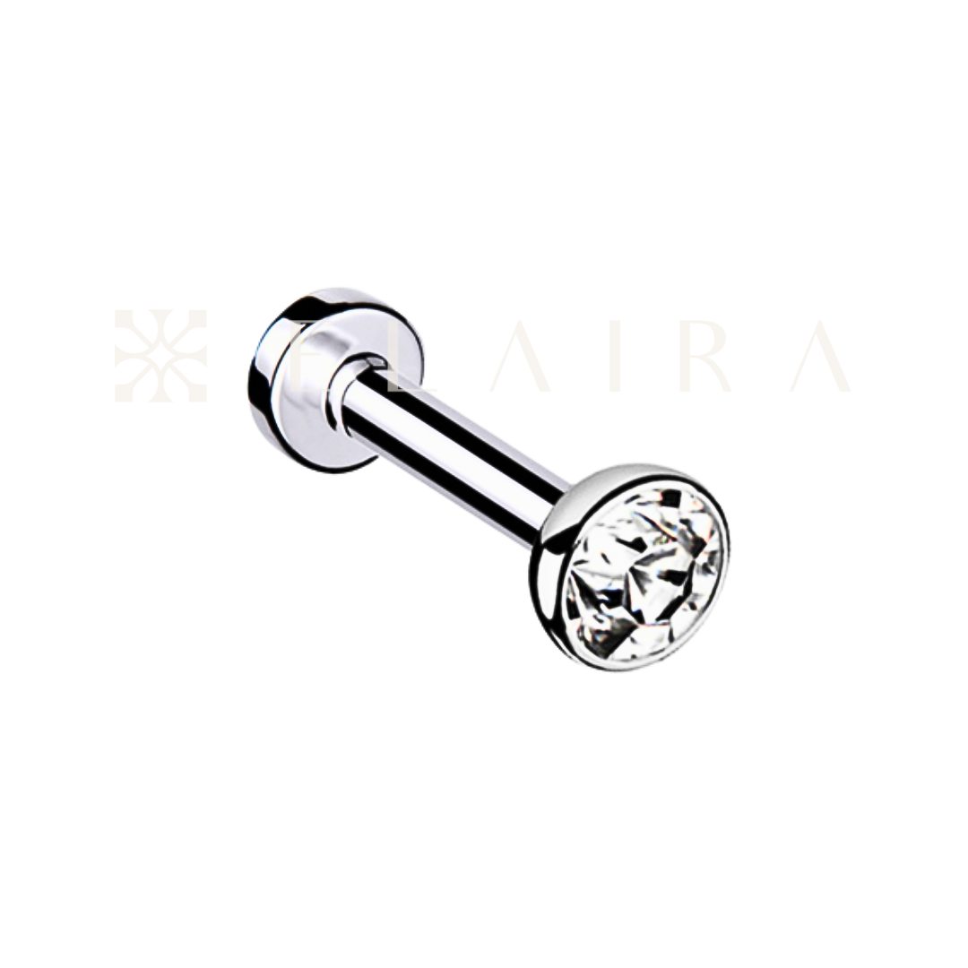 ELAIRA Classic Titanium Bezel CZ Stud