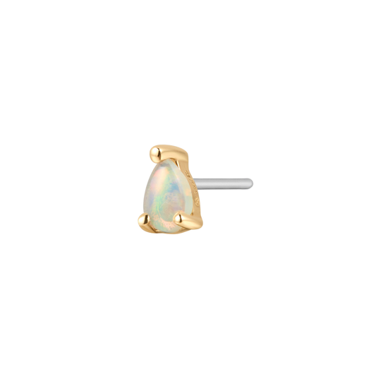 TRISTA | 14k Gold Pear Shape Opal Stud