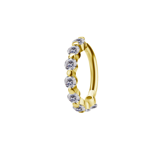 Elaira 18k Gold Bubble Band Clicker