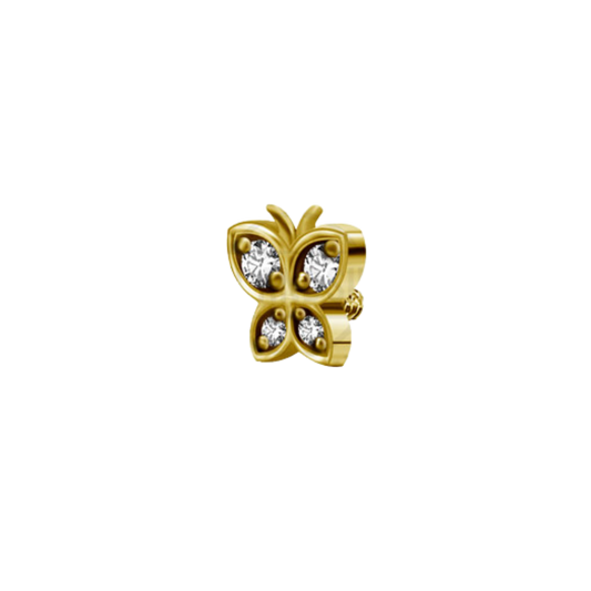 Elaira Premium CZ Butterfly in 24k Gold PVD