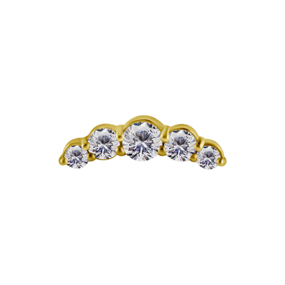 Elaira Curve Cluster in 18K Gold PVD