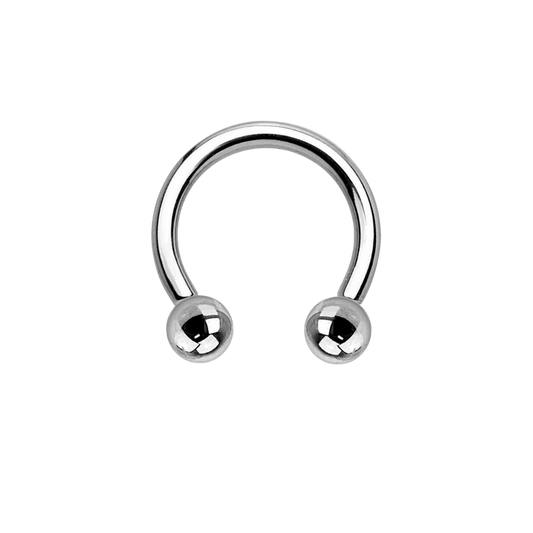 14G Elaira Titanium Classic Horse Shoe/ Circular Ring Barbell