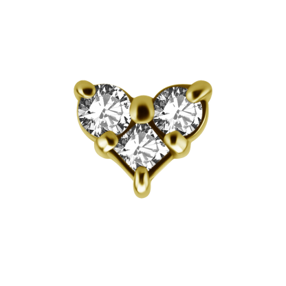 Elaira Missy Heart in 24k Gold PVD