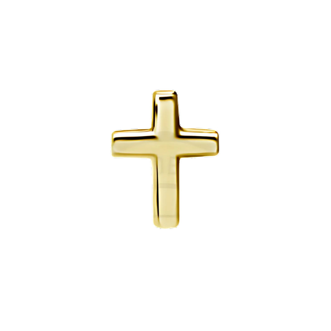 Elaira Plain Cross in 24k Gold PVD