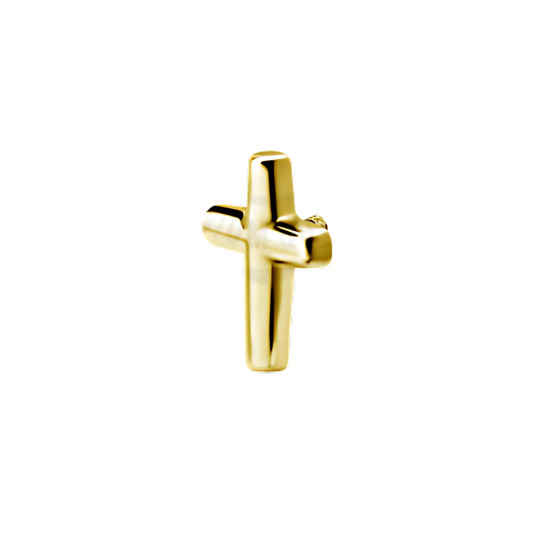 Elaira Plain Cross in 24k Gold PVD