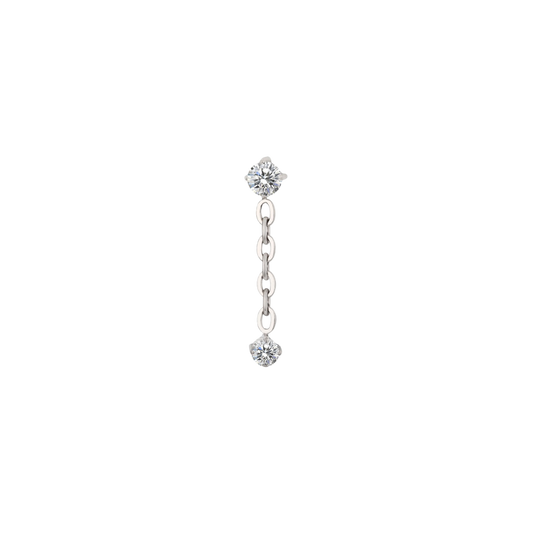 Elaira Titanium Solitaire Chain Stud