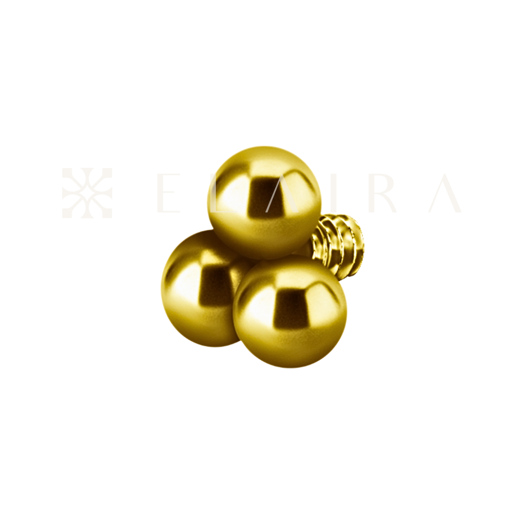 Elaira Tribeads in 18K Gold PVD