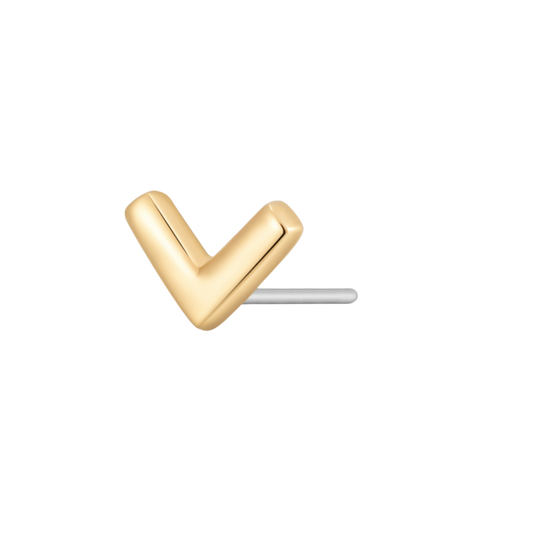 VICTORIA | 14k Gold Wishbone Stud