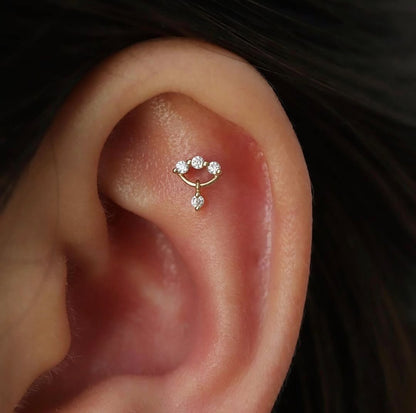 18k Solid Gold Cloud w Lab Grown Diamond