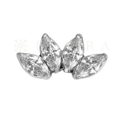 Elaira Titanium 4 Petals Marquise Fan