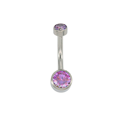 Classic Titanium Bezel Belly Ring