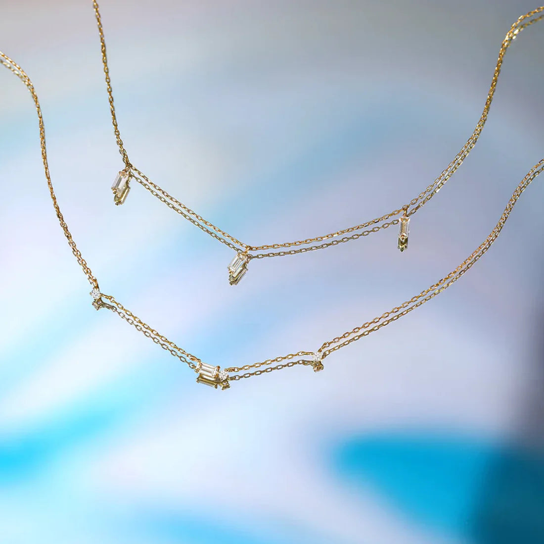 Elaira Bagguette Constellation Necklace