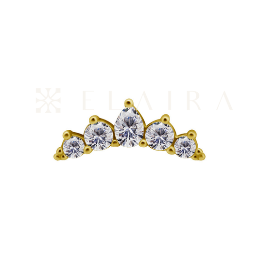 18k Gold Pear Cluster
