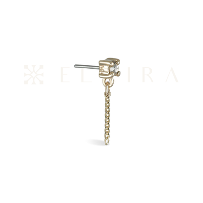Breeze • Rose Cut Salt and Pepper Diamond 3 C-Chain Tassel