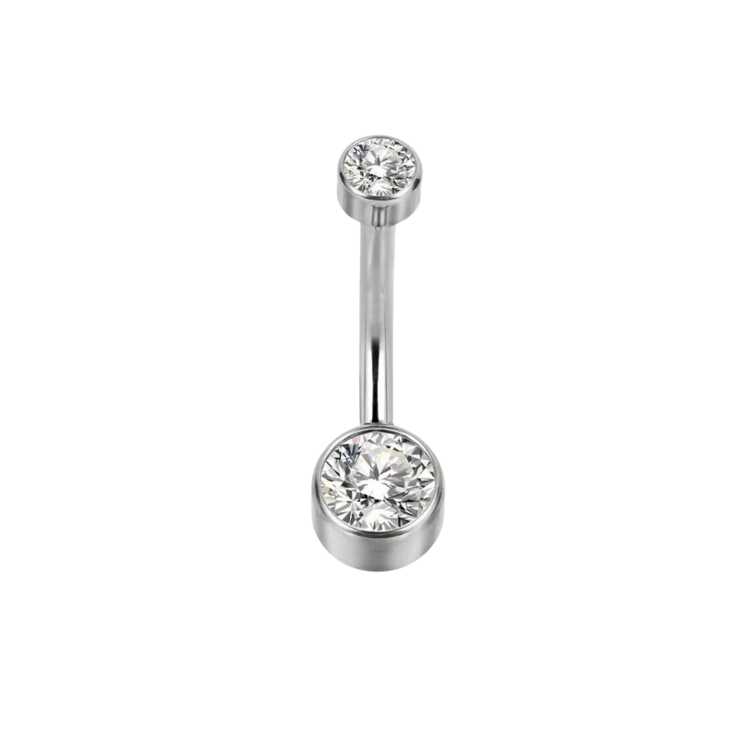 Classic Titanium Bezel Belly Ring