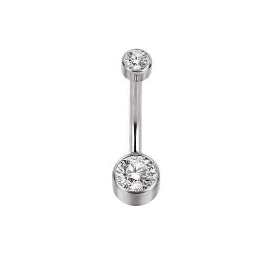 Classic Titanium Bezel Belly Ring