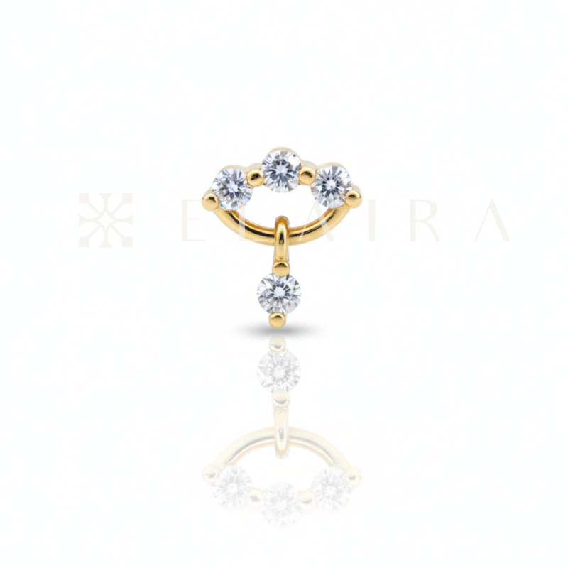 18k Gold Cloud w Lab Grown Diamond