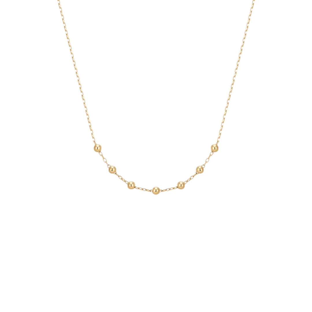 14kt Gold Beaded Necklace