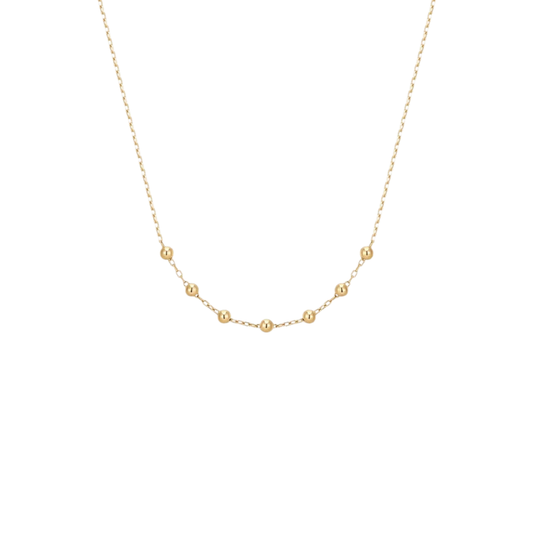 14kt Gold Beaded Necklace