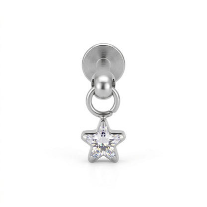 Star Dangling Titanium Flatback