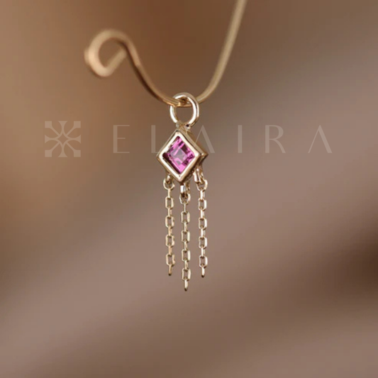 CM14BEGR24 Rhodolite Garnet Charm