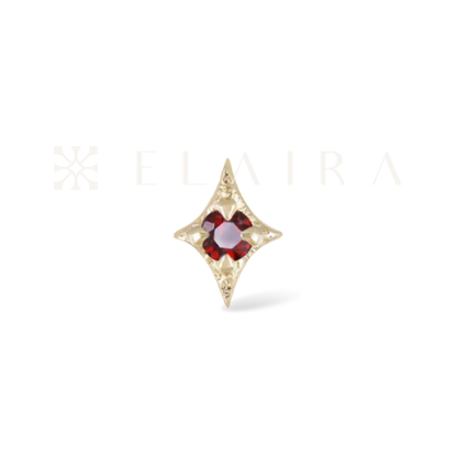 14k Gold Diamond • Ace of Gems Garnet