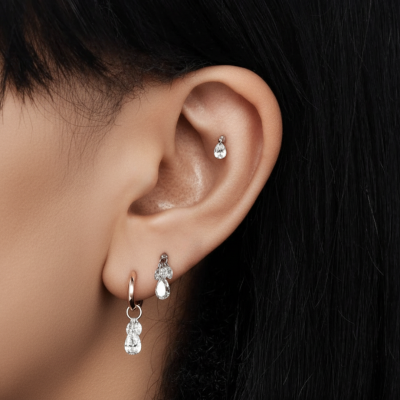 18k Gold Teardrop 15pt Lab Grown Diamond